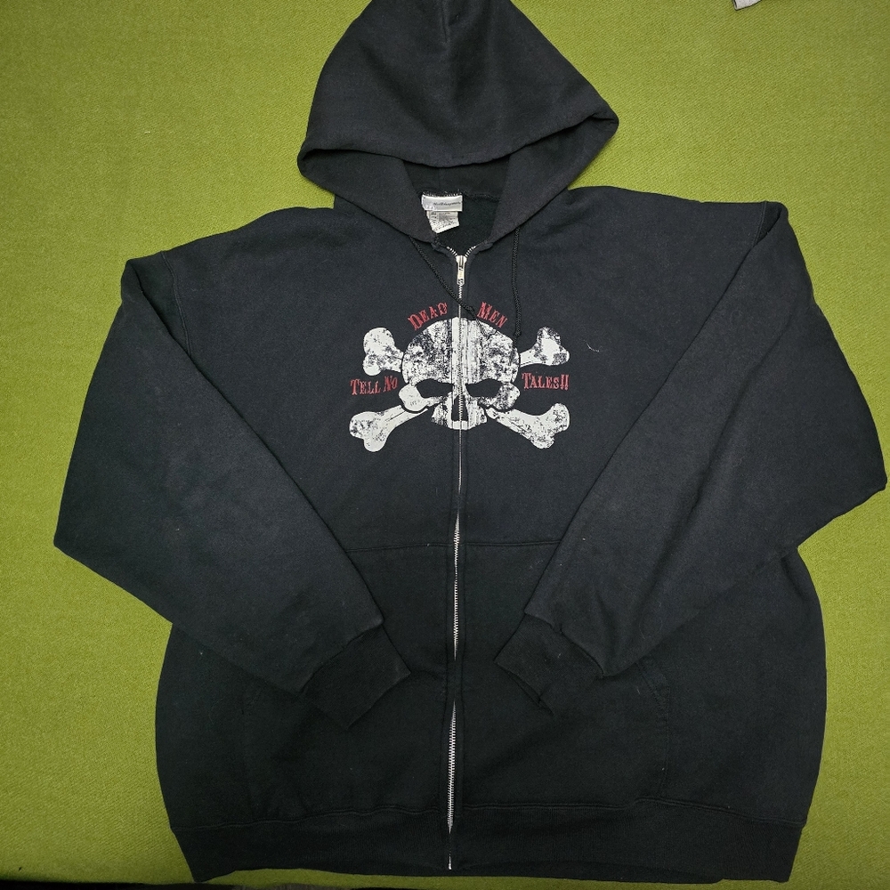 Vintage Pirates Of The Caribbean Zip Hoodie